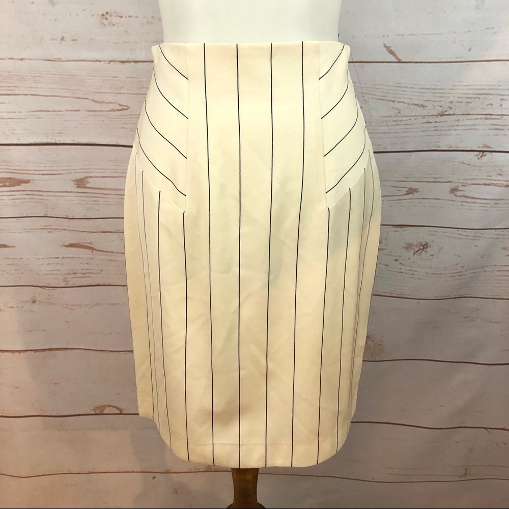 Vintage Escada Pinstriped Business Blazer Skirt Suit - Picture 4 of 15